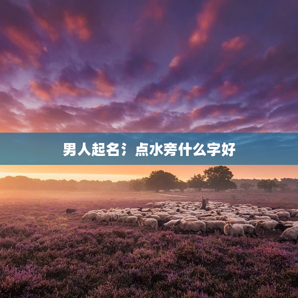 2男人起名氵點水旁什么字好