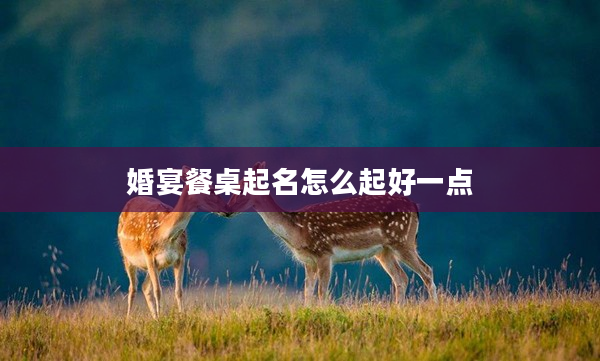 婚宴餐桌起名怎么起好一點
