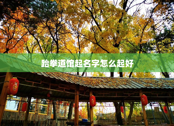 跆拳道館起名字怎么起好