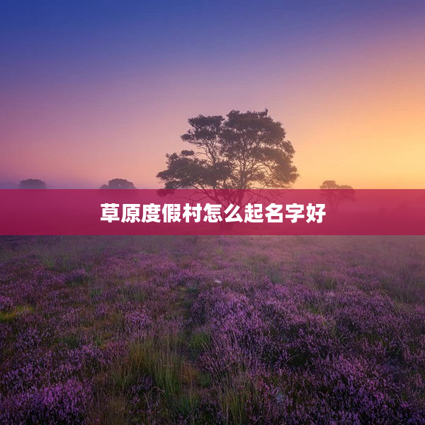 2草原度假村怎么起名字好