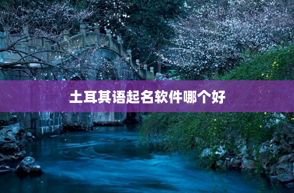 2土耳其語起名軟件哪個好