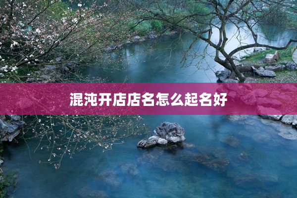 2混沌開店店名怎么起名好