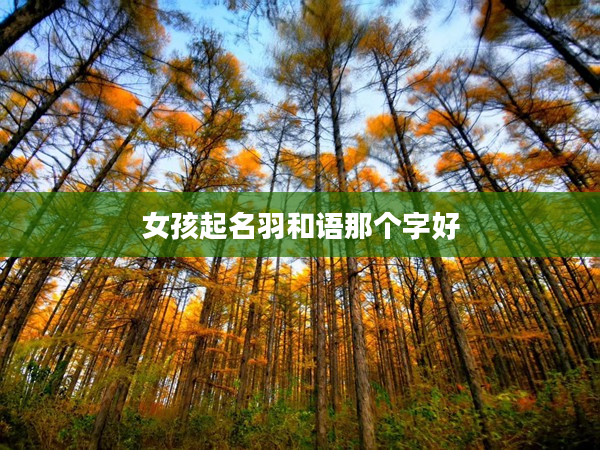 2女孩起名羽和語那個字好