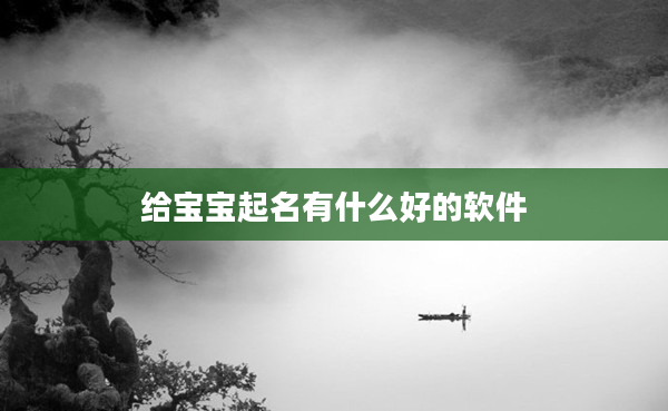 2給寶寶起名有什么好的軟件