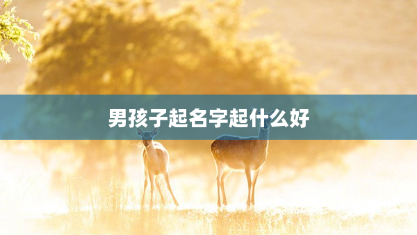 2男孩子起名字起什么好