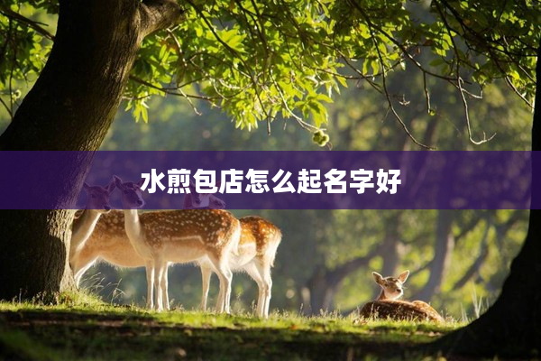 2水煎包店怎么起名字好