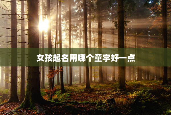 2女孩起名用哪個童字好一點