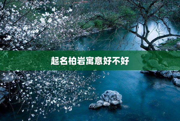 2起名柏巖寓意好不好