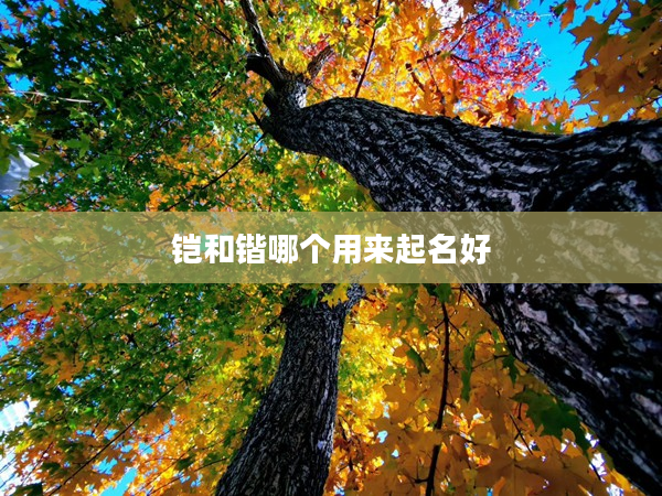 鎧和鍇哪個用來起名好