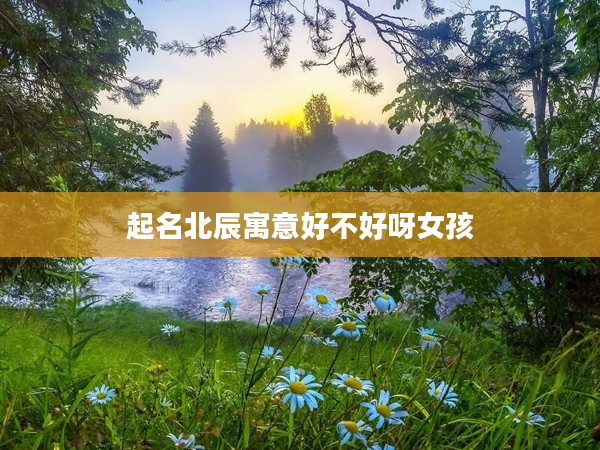 2起名北辰寓意好不好呀女孩