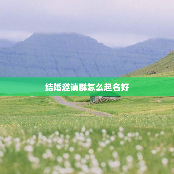 結婚邀請群怎么起名好