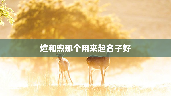 煊和煦那個(gè)用來起名子好