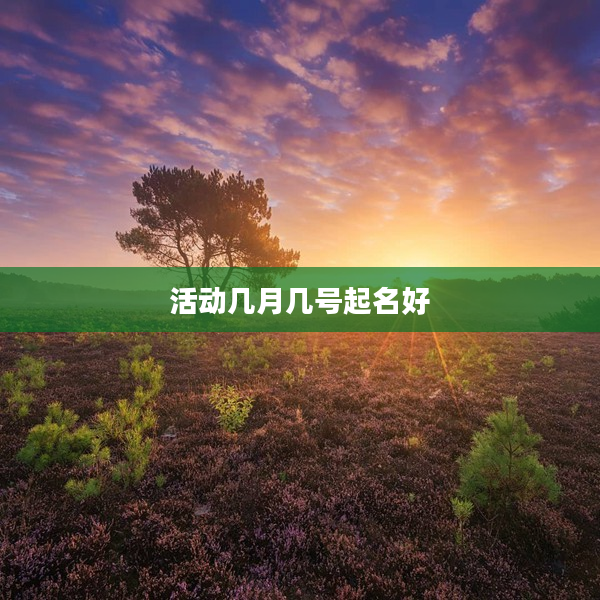 2活動幾月幾號起名好
