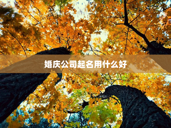 婚慶公司起名用什么好