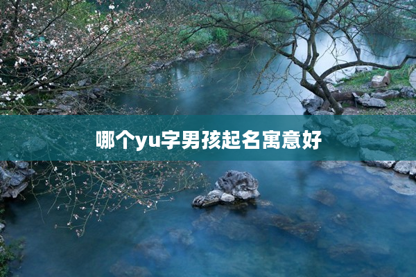哪個yu字男孩起名寓意好