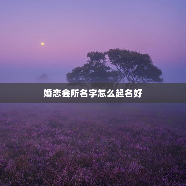 婚戀會所名字怎么起名好