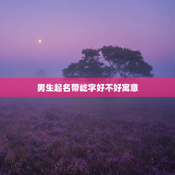 2男生起名帶屹字好不好寓意