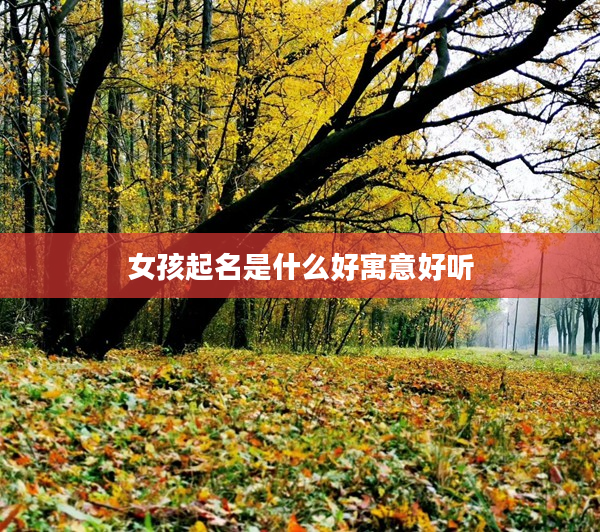 2女孩起名是什么好寓意好聽