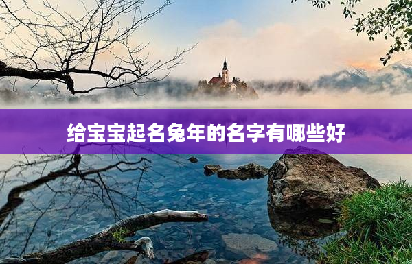 2給寶寶起名兔年的名字有哪些好