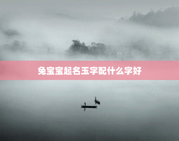 2兔寶寶起名玉字配什么字好