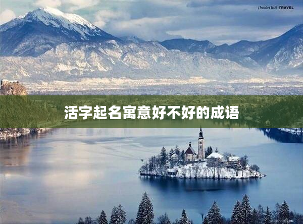 2活字起名寓意好不好的成語