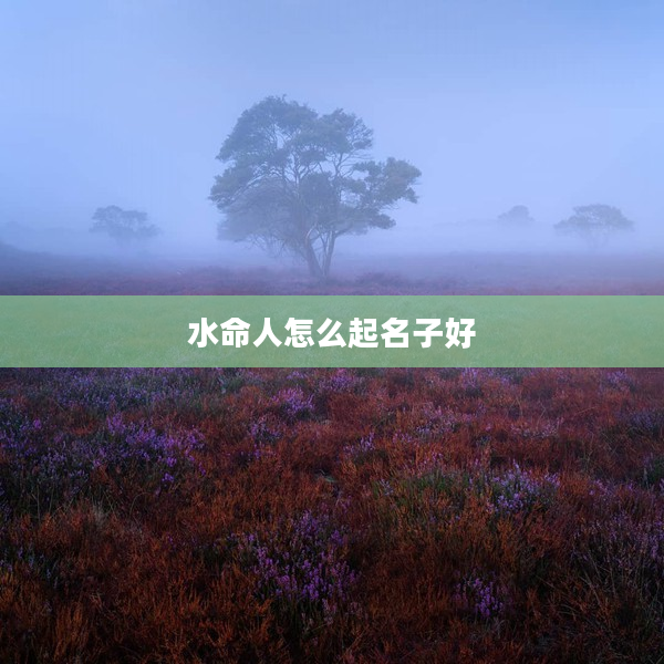 2水命人怎么起名子好