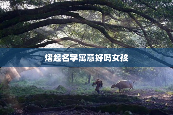 熠起名字寓意好嗎女孩