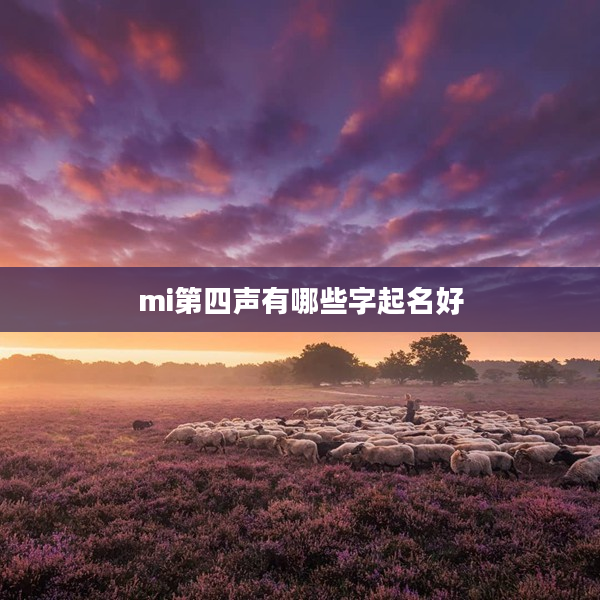 mi第四聲有哪些字起名好