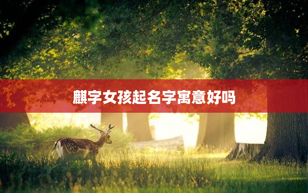 麒字女孩起名字寓意好嗎