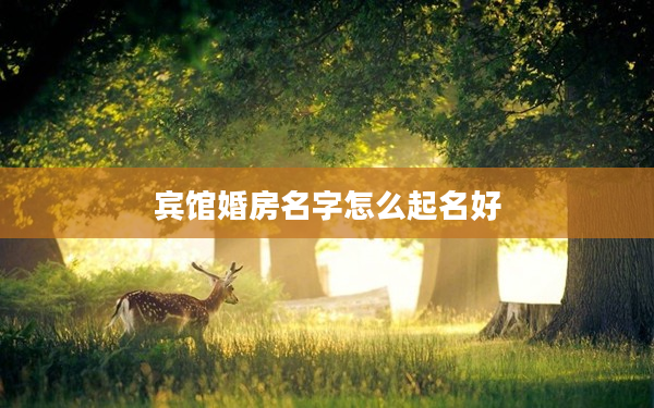 賓館婚房名字怎么起名好