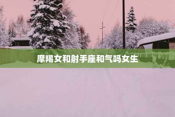 摩羯女和射手座和氣嗎女生