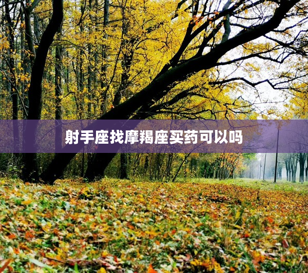 射手座找摩羯座買藥可以嗎