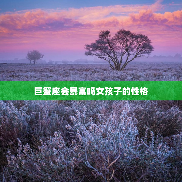 巨蟹座會暴富嗎女孩子的性格