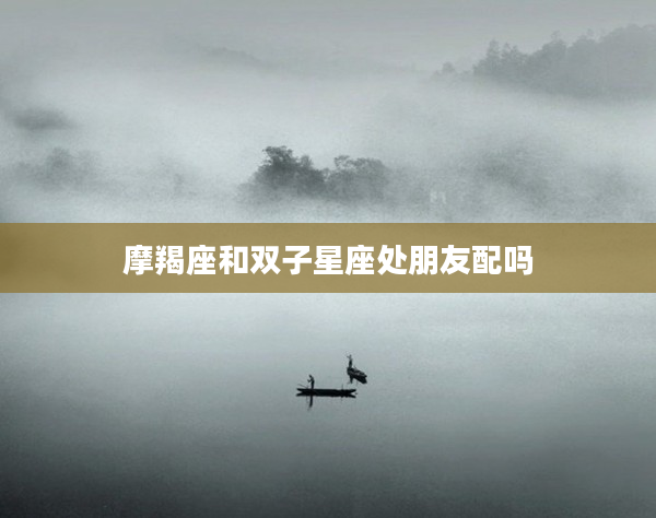 摩羯座和雙子星座處朋友配嗎