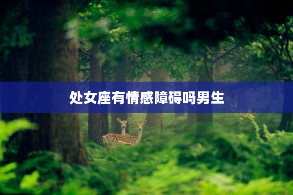 處女座有情感障礙嗎男生