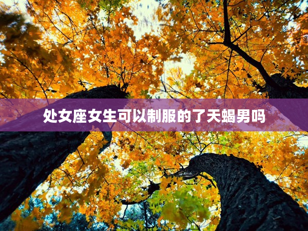 處女座女生可以制服的了天蝎男嗎