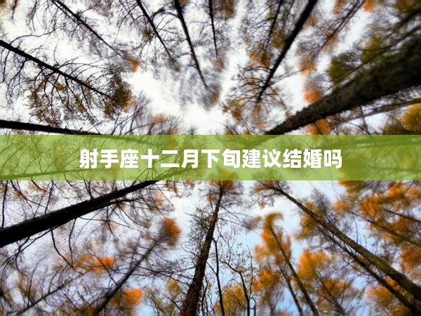 射手座十二月下旬建議結(jié)婚嗎