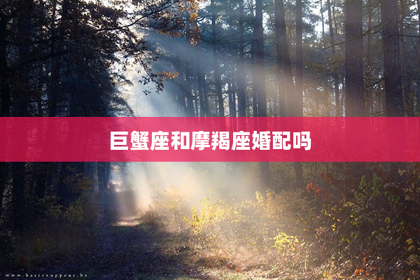 巨蟹座和摩羯座婚配嗎