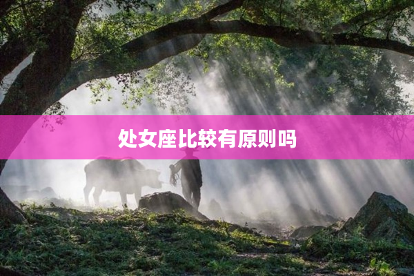 處女座比較有原則嗎