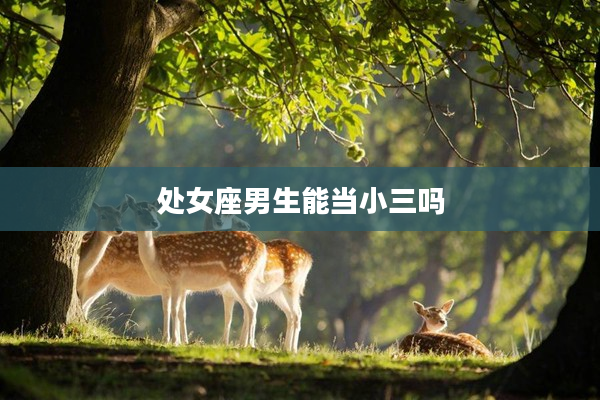處女座男生能當小三嗎