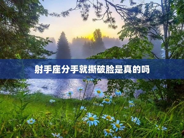 射手座分手就撕破臉是真的嗎