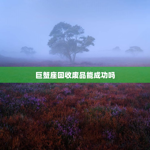 巨蟹座回收廢品能成功嗎