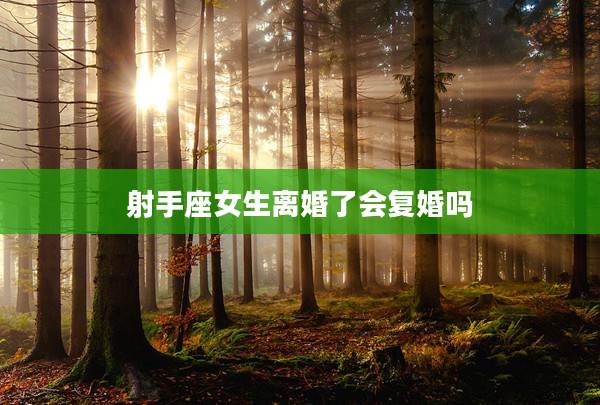 射手座女生離婚了會復婚嗎