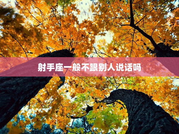 射手座一般不跟別人說(shuō)話嗎