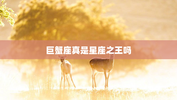 巨蟹座真是星座之王嗎