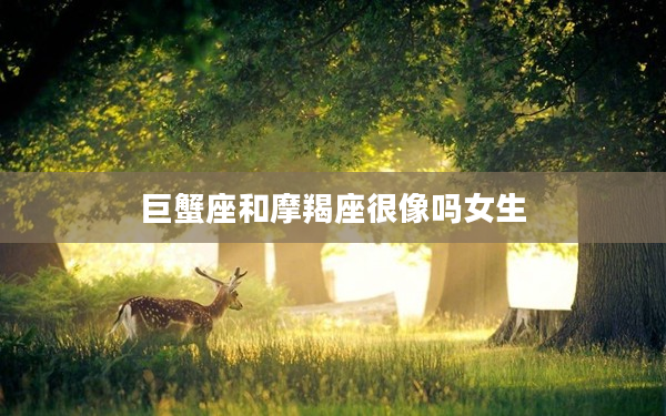 巨蟹座和摩羯座很像嗎女生