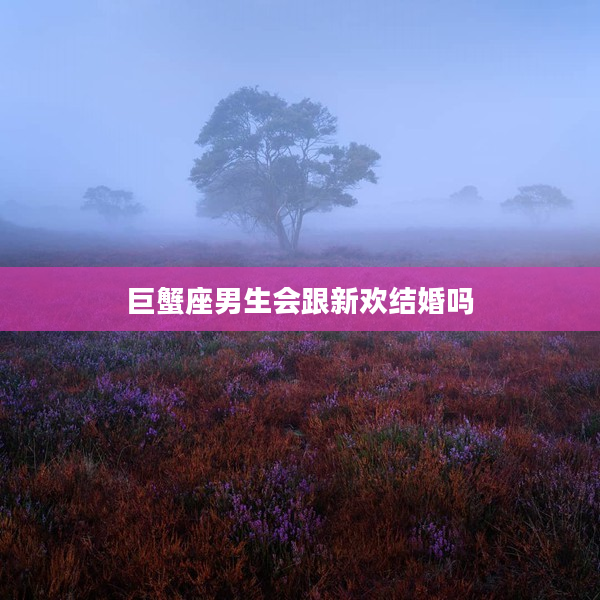 巨蟹座男生會跟新歡結婚嗎