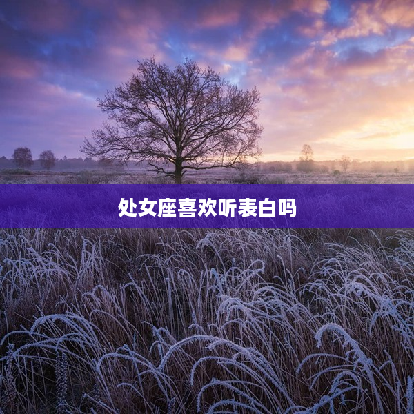 處女座喜歡聽表白嗎