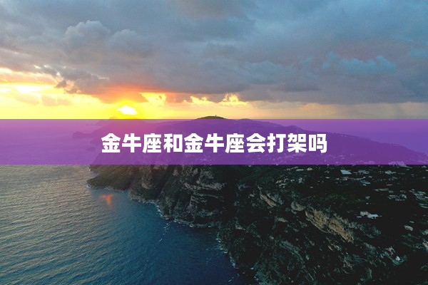 金牛座和金牛座會打架嗎