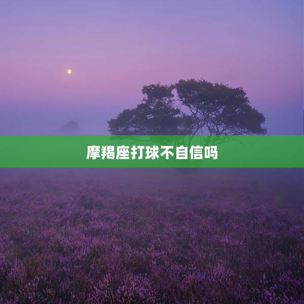 摩羯座打球不自信嗎